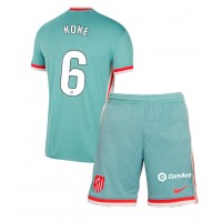 Camisa de time de futebol Atletico Madrid Koke #6 Replicas 2º Equipamento Infantil 2024-25 Manga Curta (+ Calças curtas)